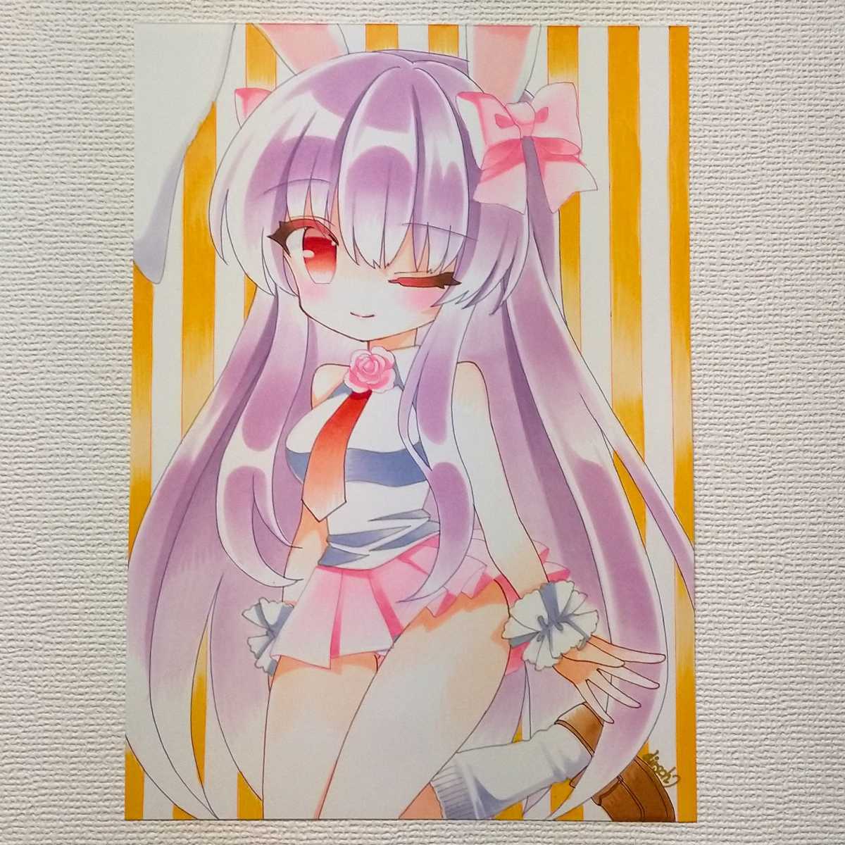 B5 手描きイラスト 東方Project 同人 直筆 原画 鈴仙・優曇華院