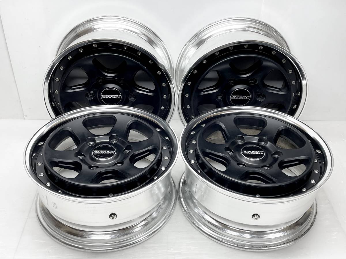 ★送料込★4本 CRS essex EL-16 タイヤ ホイール 16×7J 6穴 139.7 +42 マットブラック 黒 ハイエース 200系 レジアス エセックス 1461