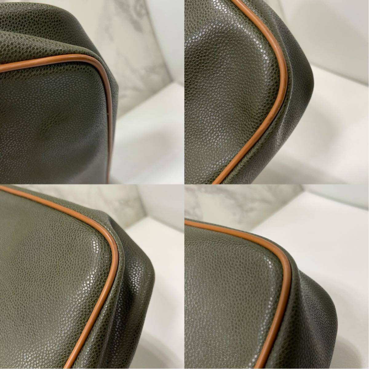 ◇1円～◇美品 ランセル LANCEL ロゴ レザー ショルダーバッグ 斜 