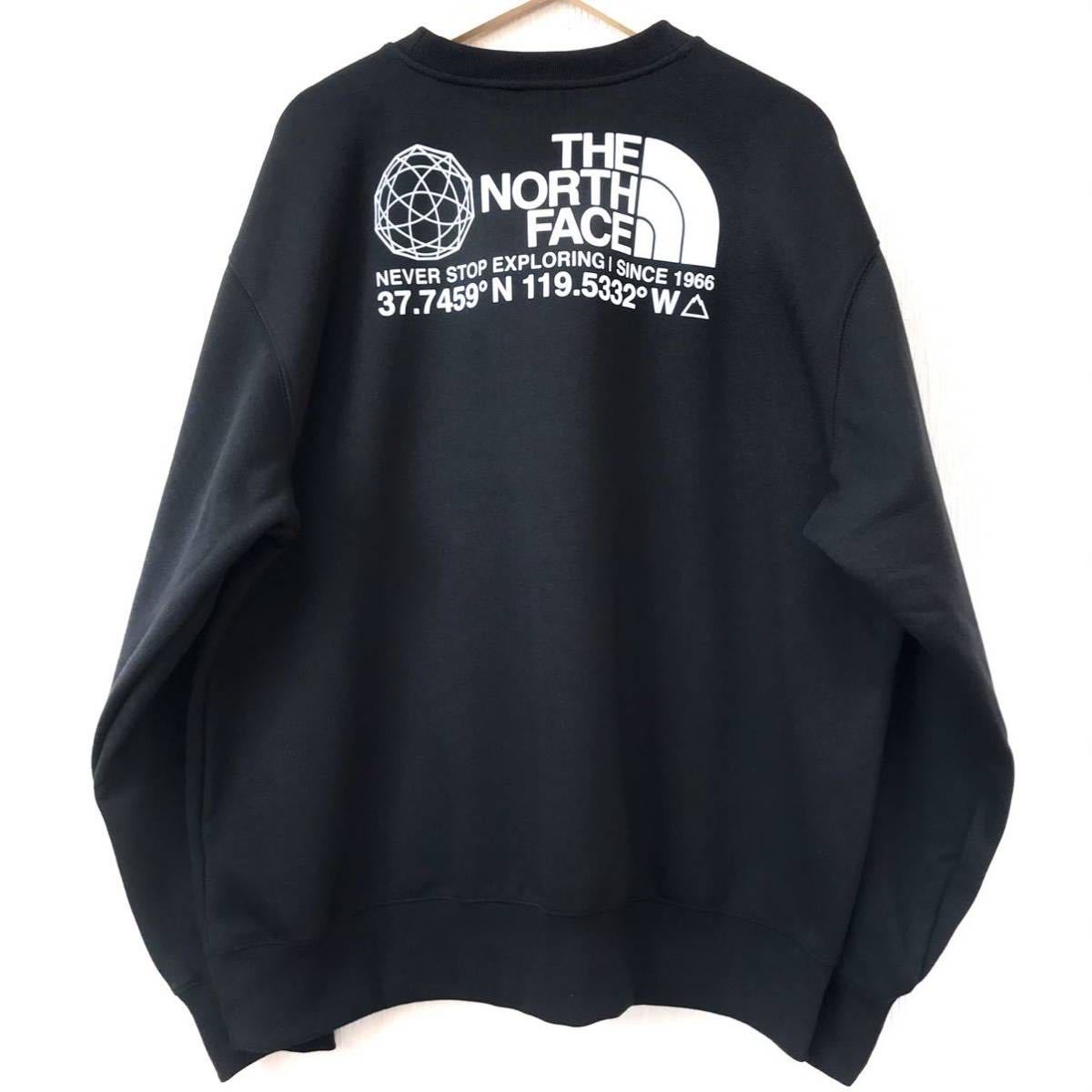 3XL ~ XXL ♪ 新品 ノースフェイス ビッグシルエット スウェット 黒 