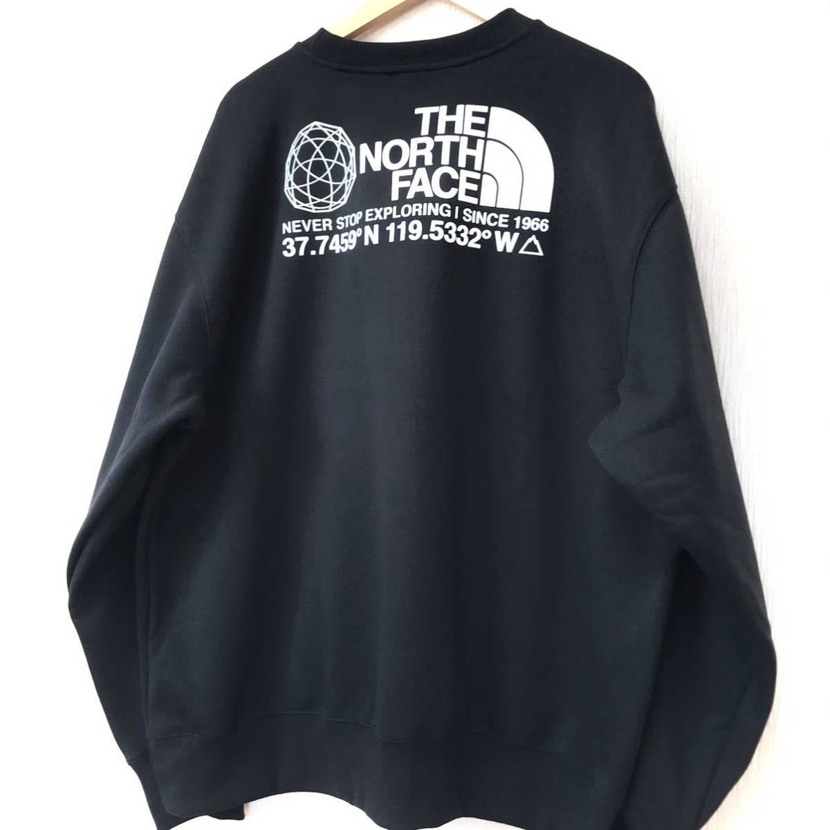 3XL ~ XXL ♪ 新品 ノースフェイス ビッグシルエット スウェット 黒 