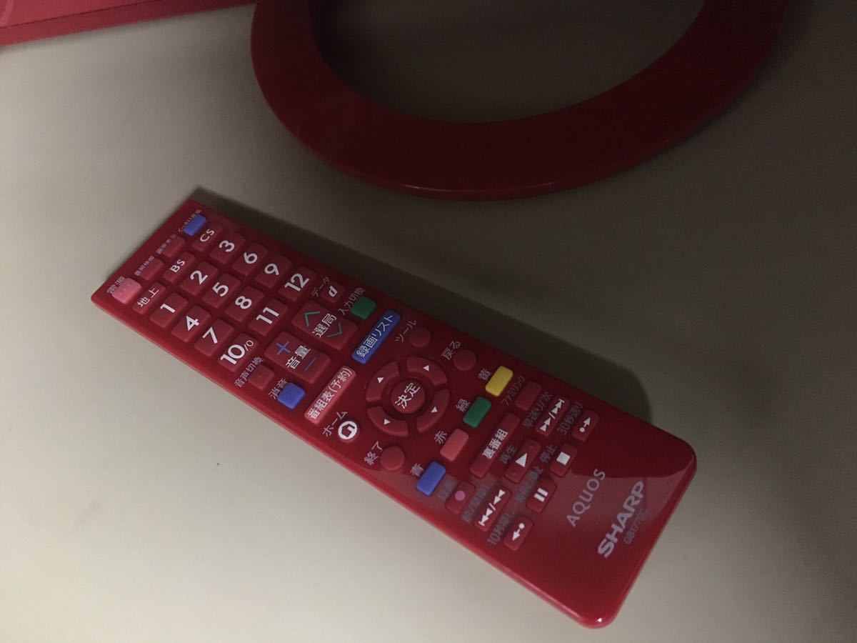 ○SHARP / 24V型 ハイビジョン液晶テレビ LC-24K30-R○2016年製 液晶テレビ