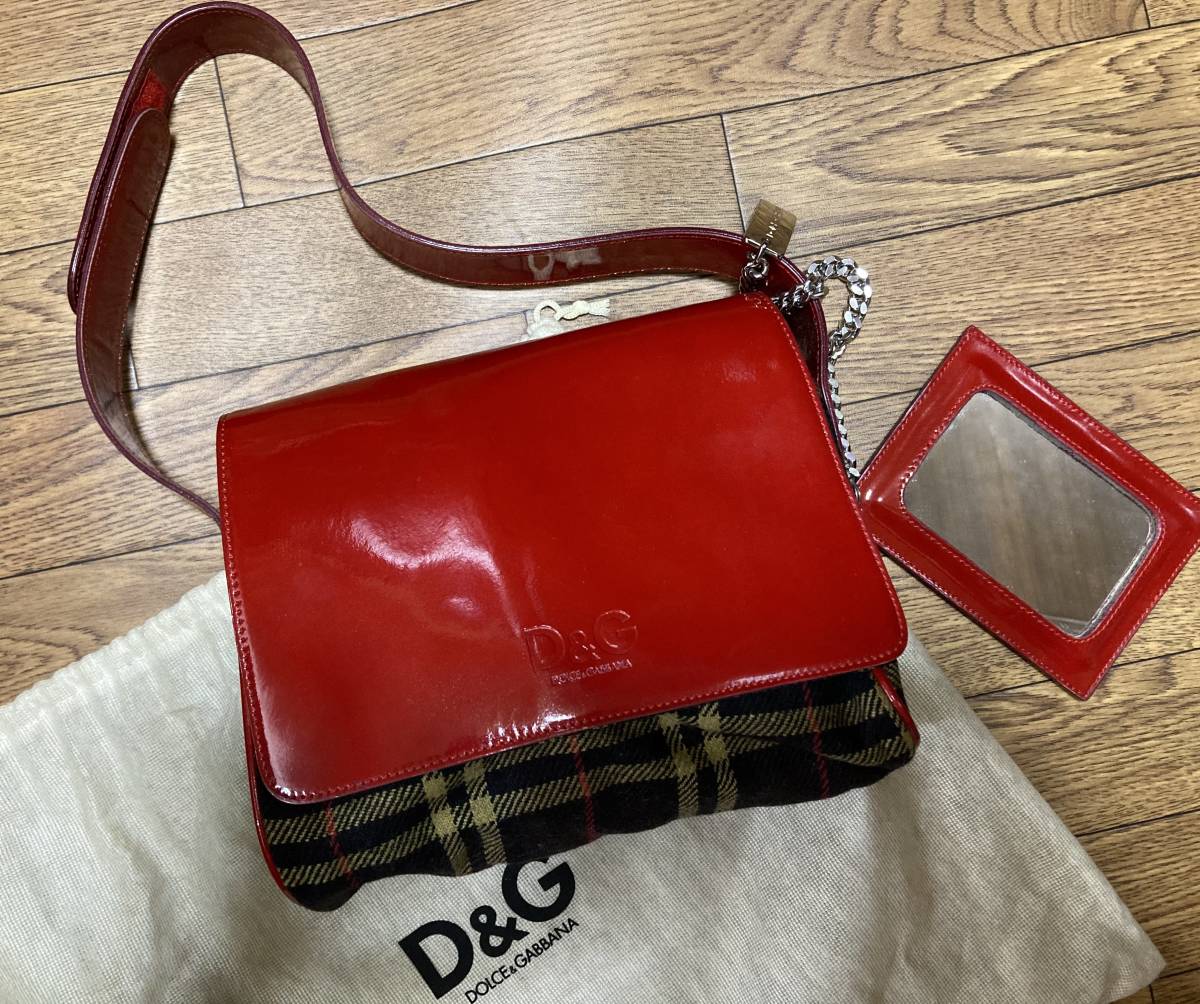 ショルダーバッグ D&G ドルチェ＆ガッバーナ D&amp;G 美品 黒 