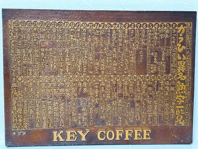 COFFEE KEY かうひい異名熟字一覧 アンティーク かうひい異名熟語一覧