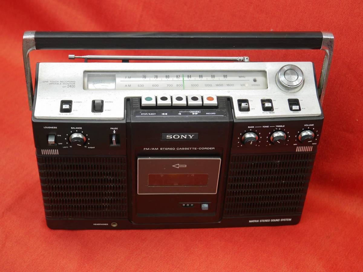 CF-2400 SONY 昭和レトロ ソニー ラジオ カセットデッキ ステレオ 