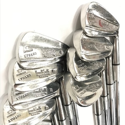 Vintage Kenneth Smith Forged Stainless Iron Golf Club Set: 4-9