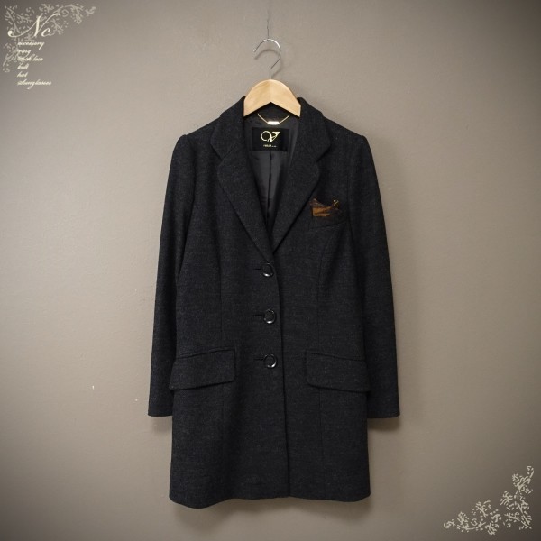 超希少 M.&KYOKO 幾何学的 マルチカラー ニットコート サトウ繊維エム