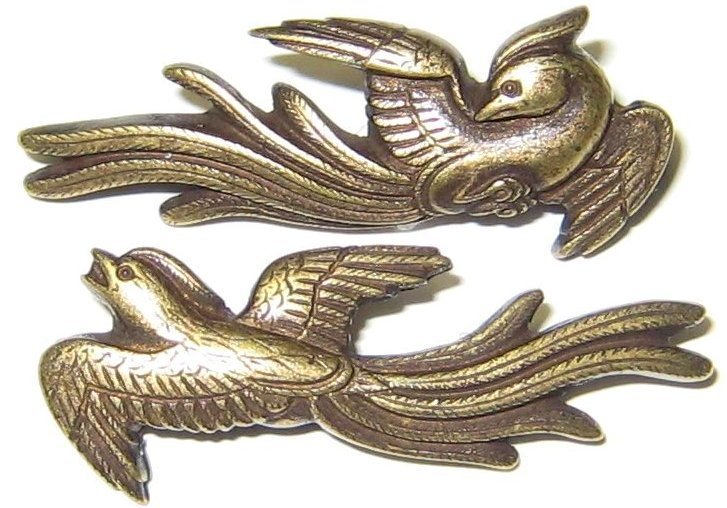 LIG】江戸期 赤銅金彩 花猪図縁頭 細密造 刀装具 時代武具 コレクター