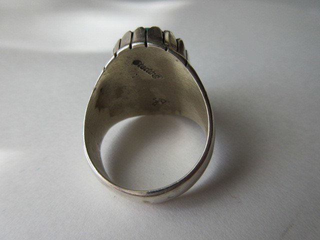 スターリングシルバー リンクデザインリング インディアンジュエリー