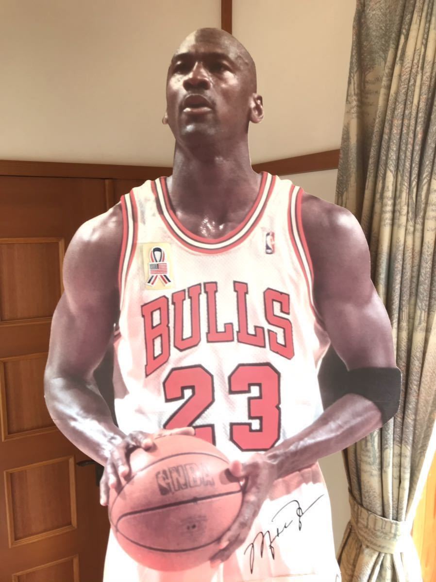 シカゴブルズ 在籍時のマイケルジョーダン等身大パネル マイケル・ジョーダン シカゴ・ブルズ 等身大パネル ホワイト ホーム