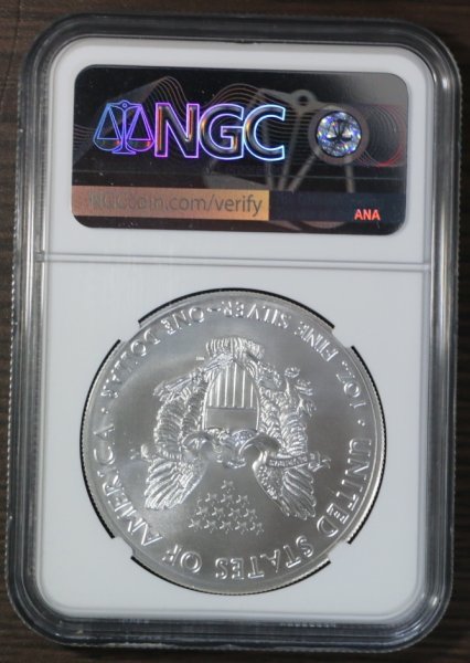 アメリカイーグル銀貨 NGC鑑定 2002年 アメリカ1オンスイーグル銀貨