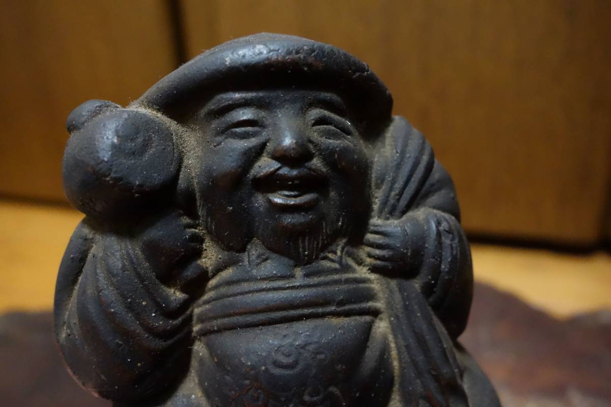 古備前 大黒様の陶製置物 備前細工物 幕末頃 【公式通販】