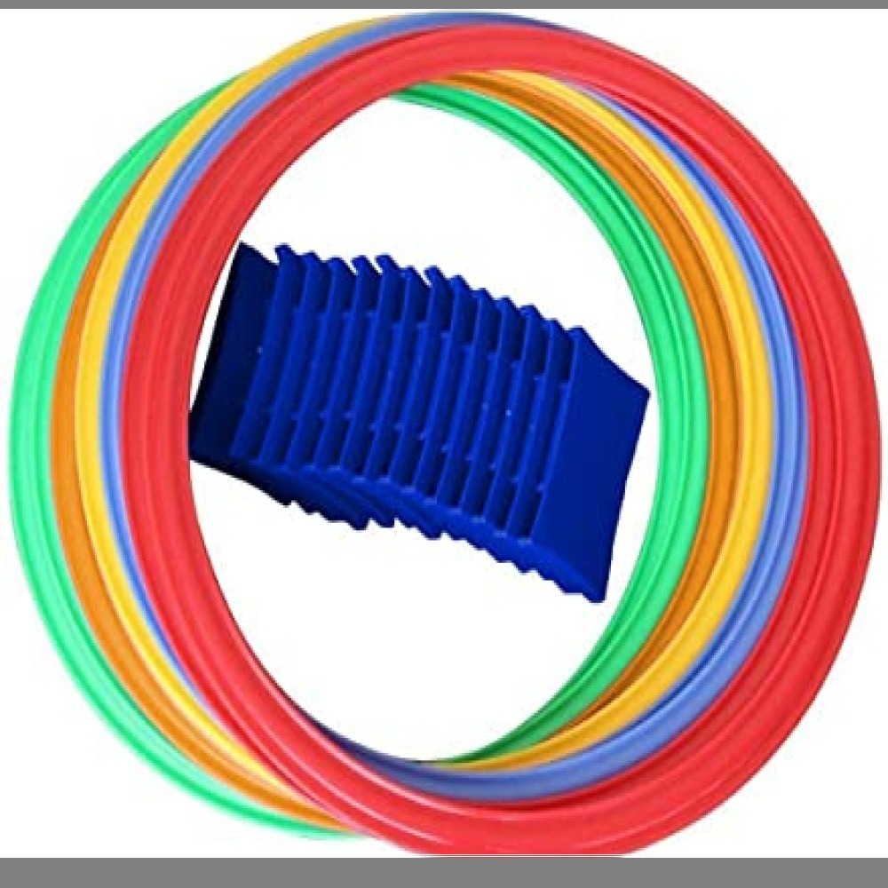 ♪ケンケンパ リング フラット スピード フープ 輪っか トレーニング フラット マーカーけんけんぱリング 10本_1