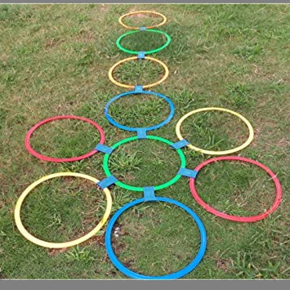 ♪ケンケンパ リング フラット スピード フープ 輪っか トレーニング フラット マーカーけんけんぱリング 10本_3