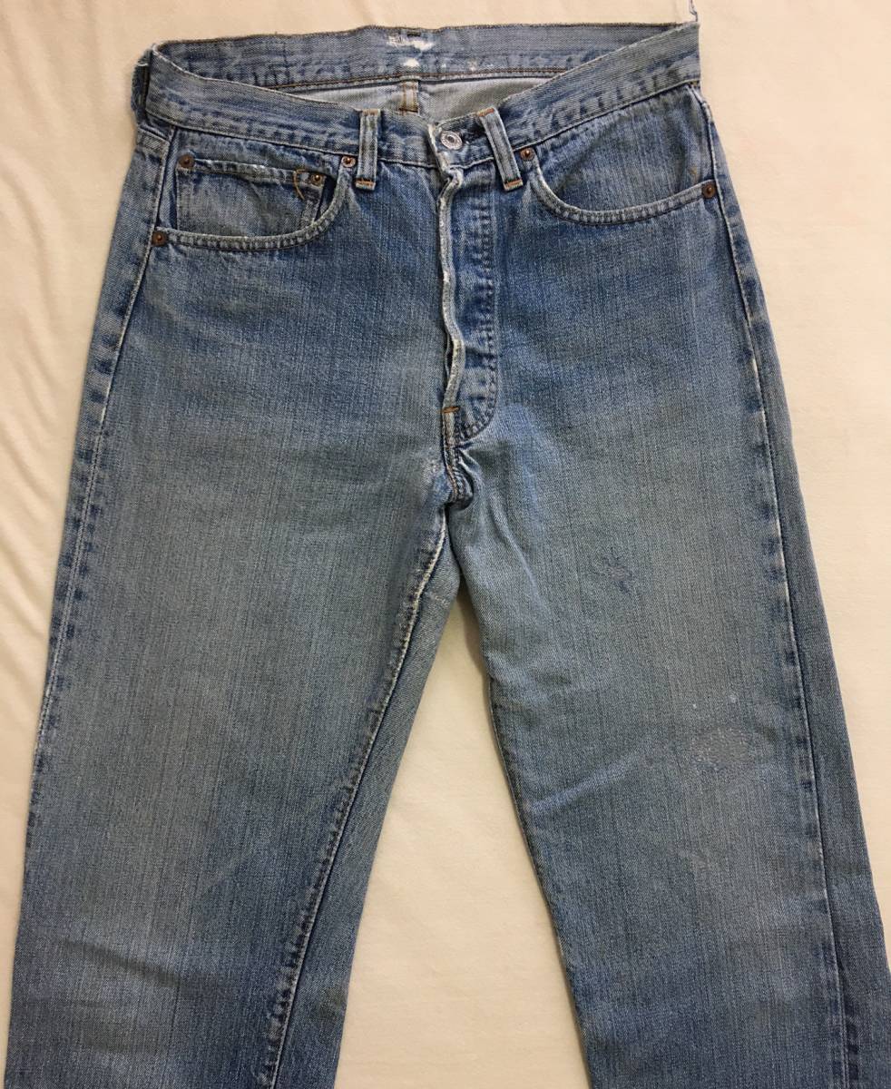 70S LEVIS リーバイス501 66前期 裾ユニオンスペシャル！アイスブルー  