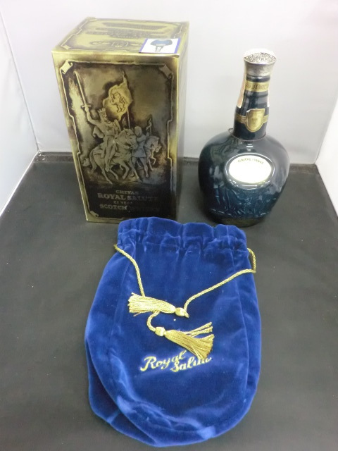 未開栓【SHIVAS】ロイヤルサルート21年 青 陶器ボトル☆d25 21年
