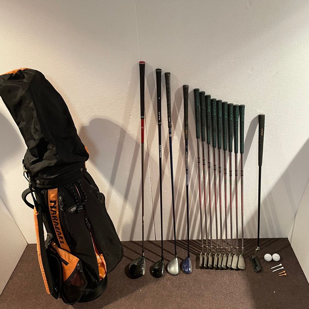 [W5]☆消毒済み☆テーラーメイド☆TaylorMade☆R7☆Daiwa☆Wilson☆中古ゴルフクラブセット☆キャディーバッグおまけ