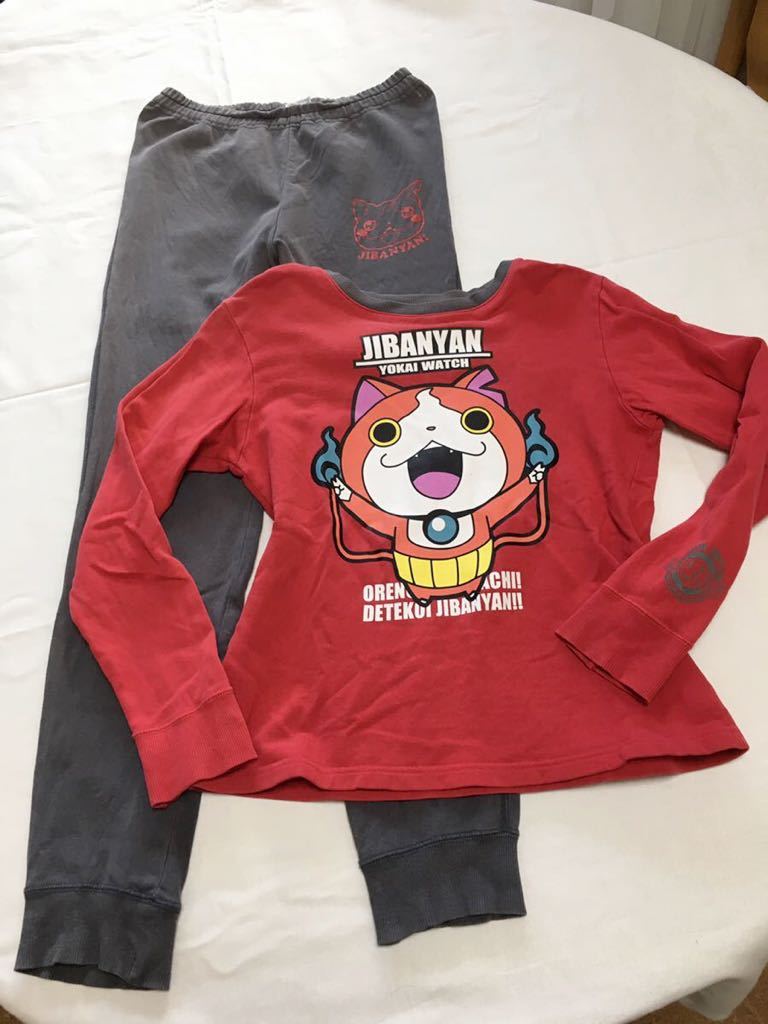 子供用キッズパジャマ140 Lサイズ スウェット上下 ユニクロuniqlo 妖怪ウォッチ ジバニャン 赤 グレー 綿素材 送料198円 140 135 144cm 売買されたオークション情報 Yahooの商品情報をアーカイブ公開 オークファン Aucfan Com