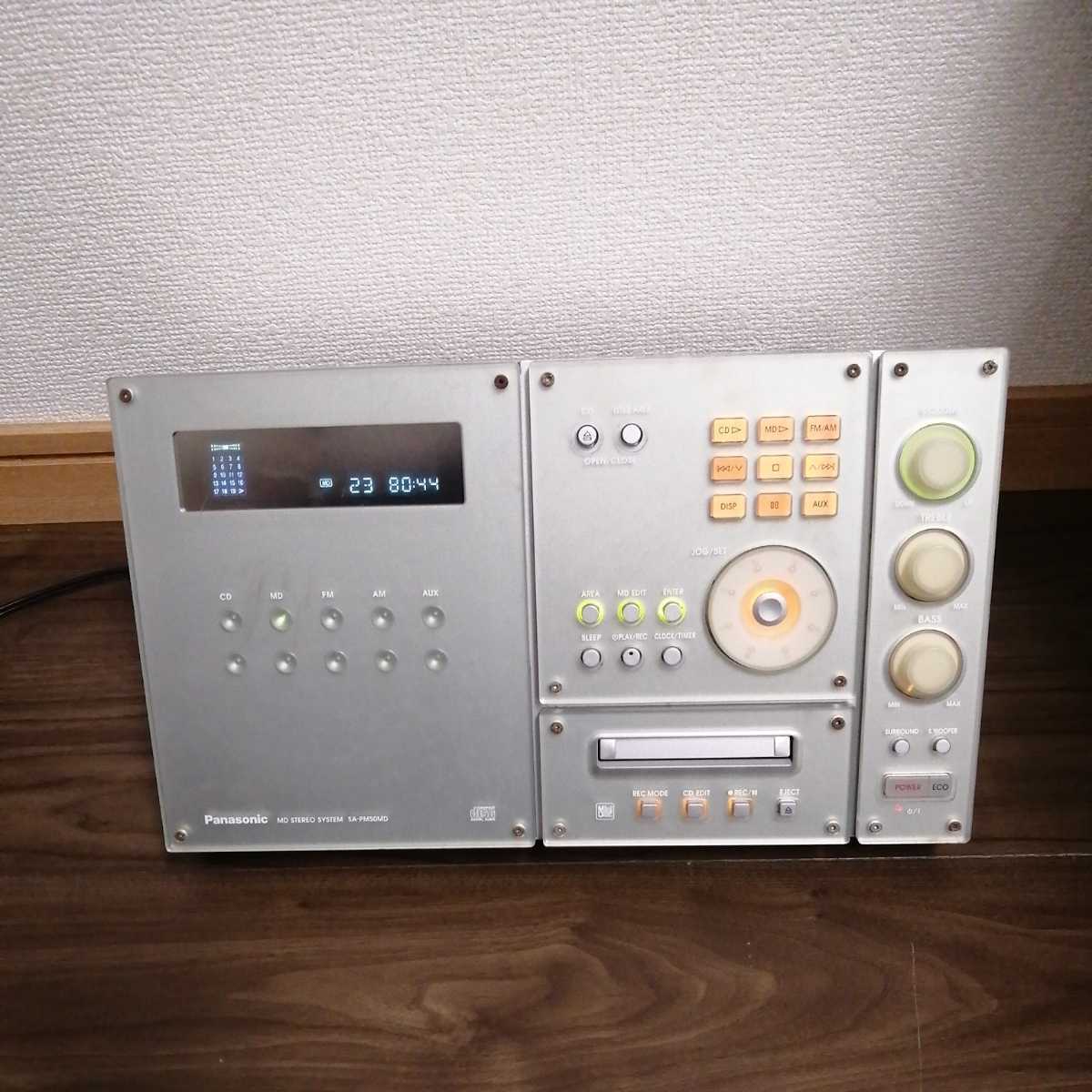 Panasonic SA-PM50MD パナソニック MD/CDミニコンポ 中古動作品