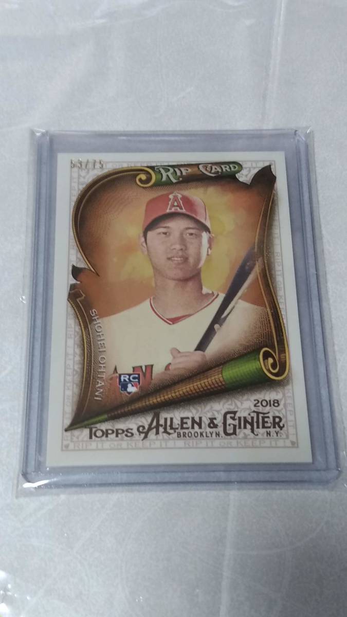 75枚限定★大谷翔平 RC★Topps 2018 Allen & Ginter Rip Card エンゼルス/ルーキー/ノンサイン