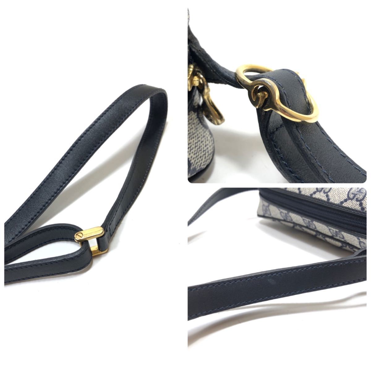 □【美品】GUCCI オールドグッチ 007 904 0008 シェリーライン GG柄 