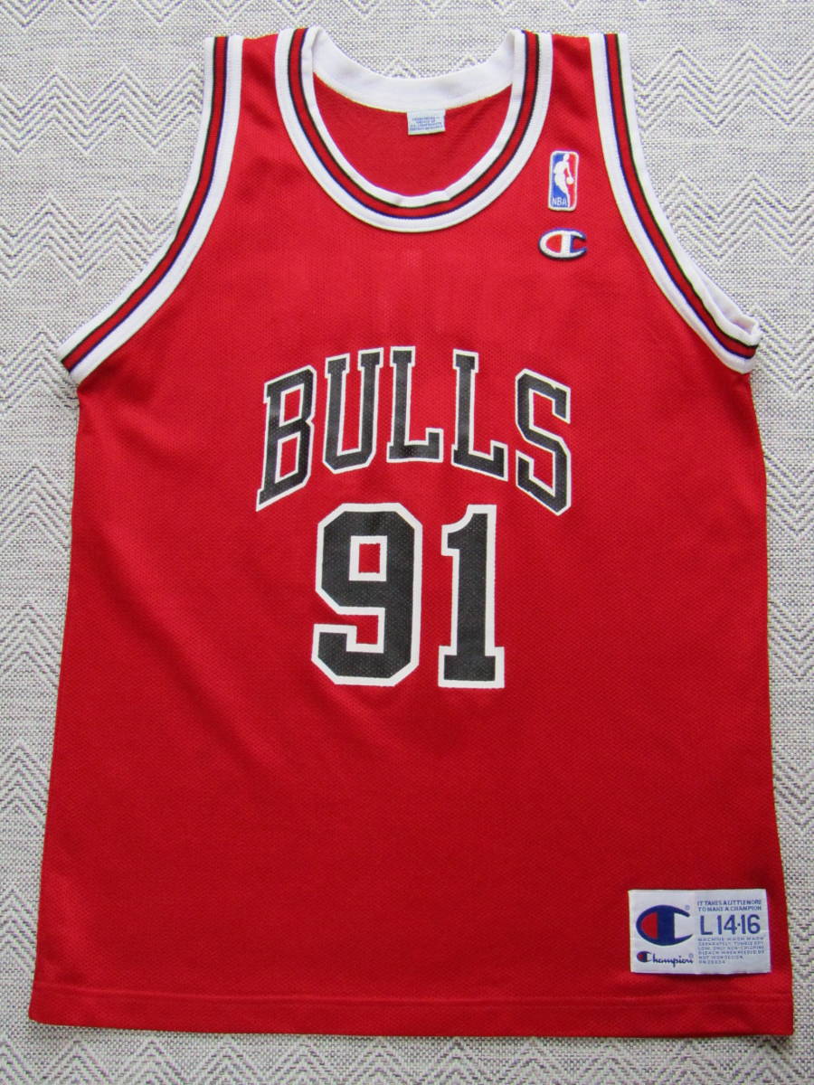 NBA RODMAN #91 デニス・ロッドマン Champion チャンピオン製 ジュニア