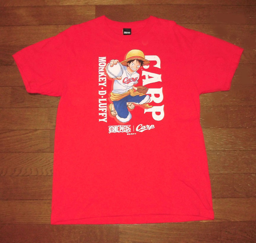Carp X Onepiece 広島東洋カープ ワンピース コラボ Tシャツ Luffy モンキー D ルフィ Red M 鯉赤ヘル応援団npbプロ 野球 応援ユニフォーム ウエア 売買されたオークション情報 Yahooの商品情報をアーカイブ公開 オークファン Aucfan Com