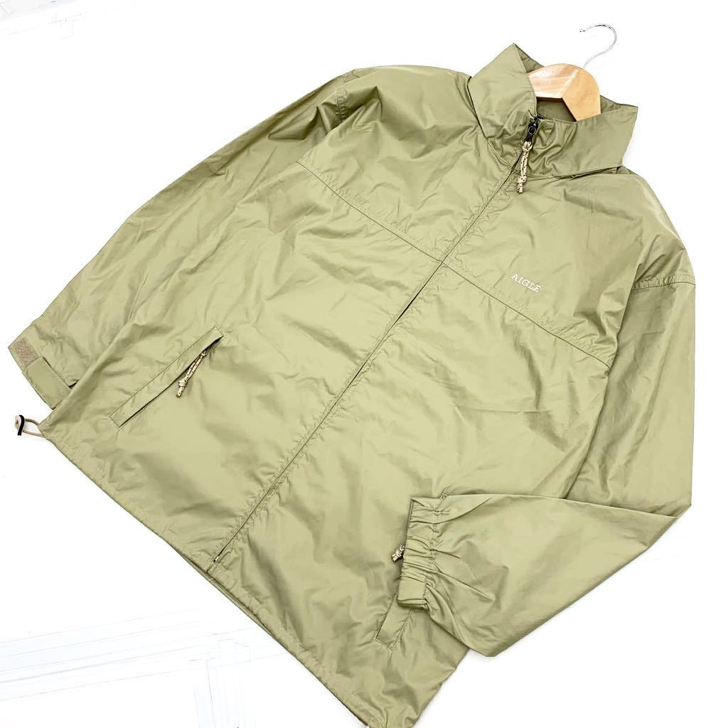  エーグル AIGLE 薄手 ナイロンジャケット ベージュ アウトドア アウター Mサイズ 高級 防風 フード付き シンプル DE97(男性用)｜売買されたオークション情報、yahooの商品情報をアーカイブ公開 - 男性用