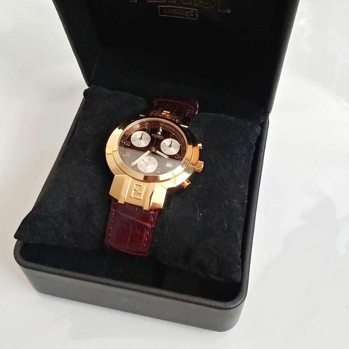 FENDI フェンディ オロロジ クロノメーター 2Pダイヤ 76.2g 020-4500G 