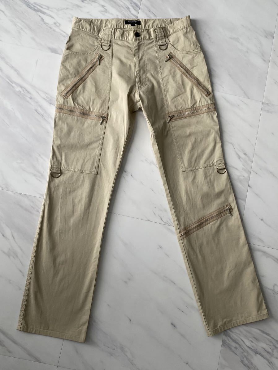 セール，正規品 名作 BURBERRY BLACK LABEL 春夏 薄手 ジップ 装飾 ストレッチ チノ パンツ 73 ベージュ バーバリーブラックレーベル バーバリー 廃盤(ボトムス)｜売買されたオークション情報、yahooの商品情報をア 男性用