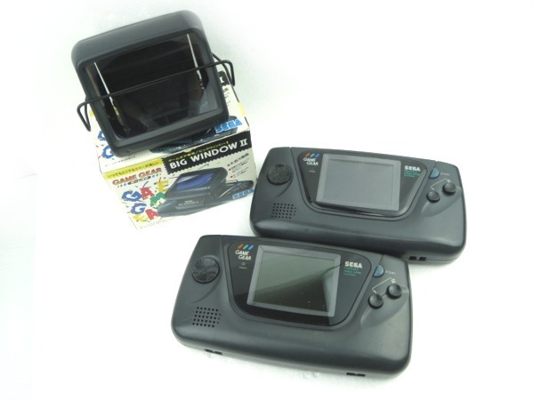 SEGA ♪SEGA セガ GAME GEAR ゲームギア 本体×2台 + ビッグウインドー