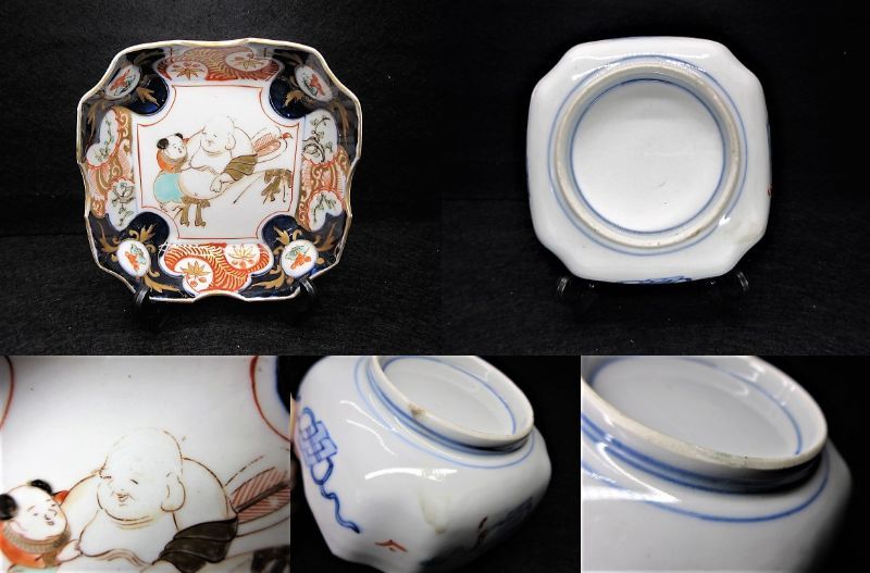 古伊万里　伊万里　角皿　色絵　金襴手　蔵出し　１０客 古伊万里 伊万里 角皿 色絵 金襴手 蔵出し 10客 古伊万里の取扱商品