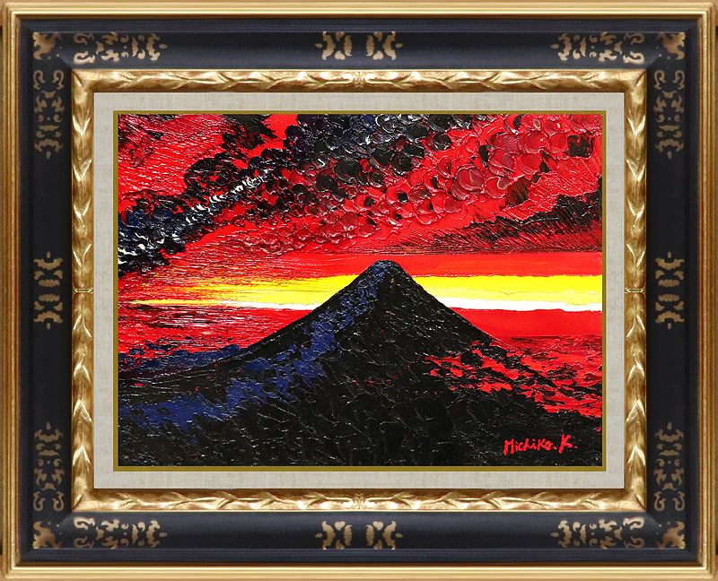 桃]☆早津 剛【赤塩の家】＊共シール [工芸]＊独立展＊桜と古民家風景