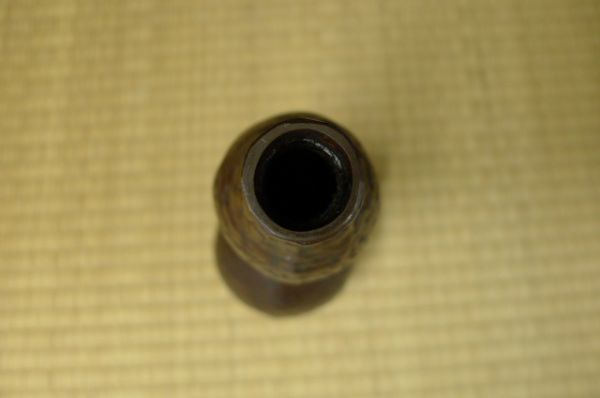 S619 高岡銅器 二上常太郎 元威作 銅製 ひょうたん型一輪挿し 花入れ