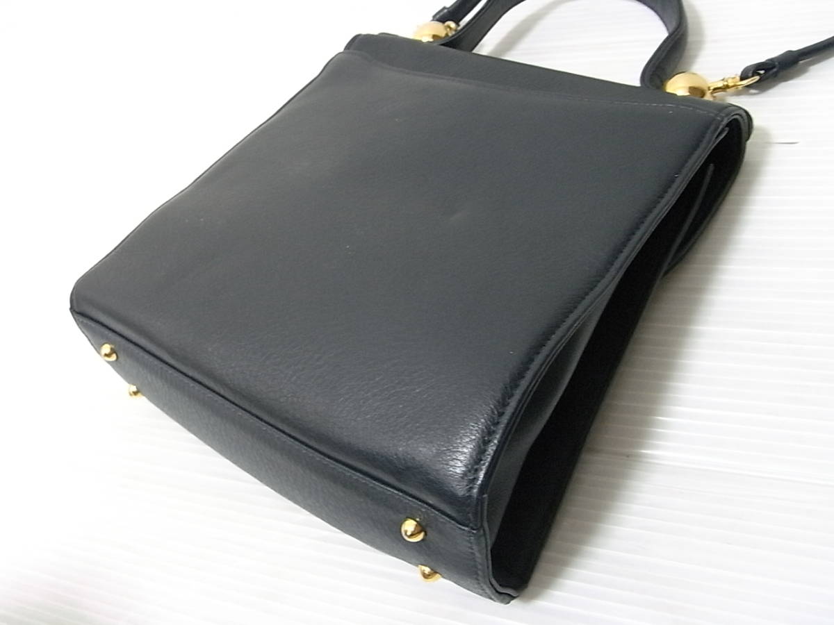 京都高島屋購入 mila schon ミラショーン 2WAY 本革 レザー ショルダー 
