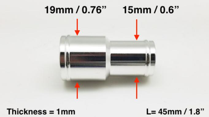 アルミ ホース 変換ジョイント ストレート ジョイントパイプ異径15ｍｍ 19ｍｍ エンジン 過給器 冷却装置 売買されたオークション情報 Yahooの商品情報をアーカイブ公開 オークファン Aucfan Com