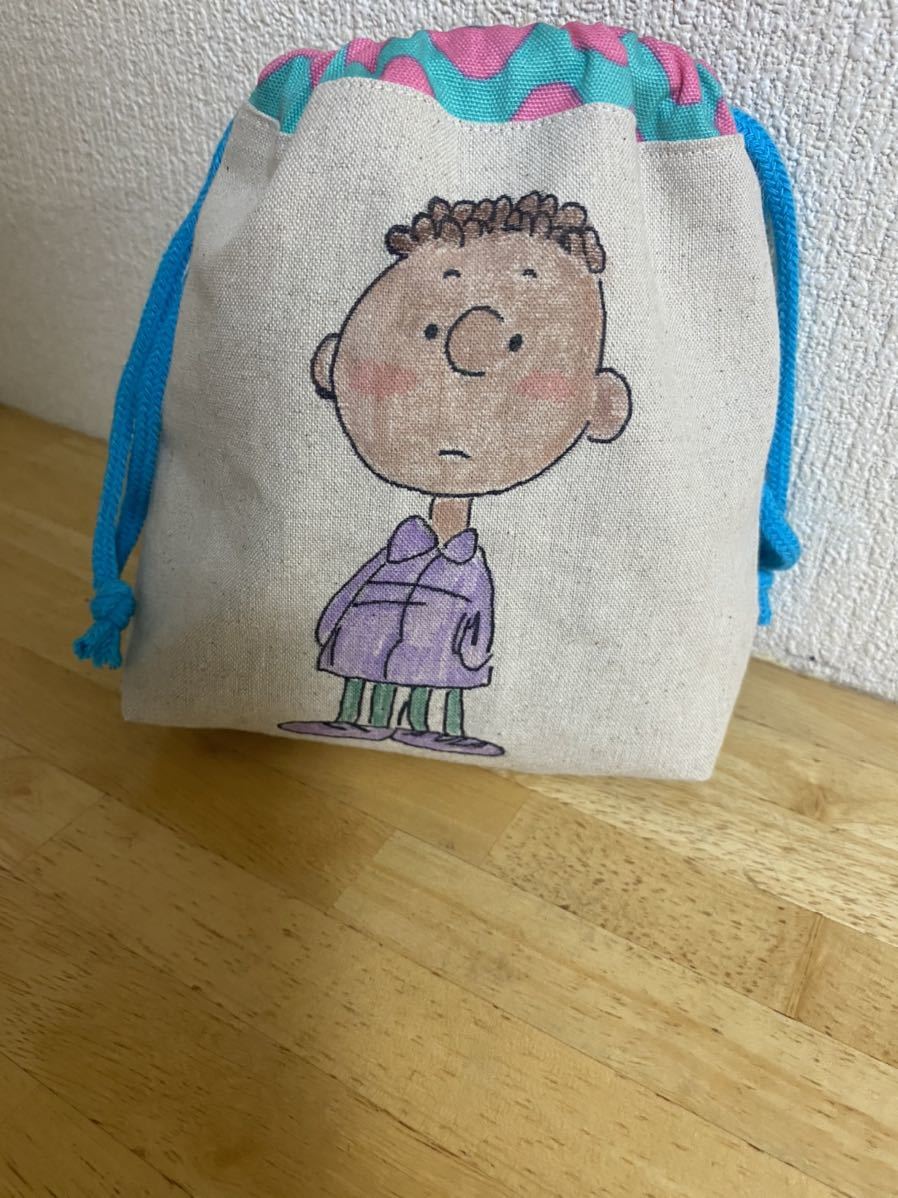 ハンドメイド ポーチ 化粧ポーチ 巾着 コップ入れ 幼稚園小学校入園入学に スヌーピー フランクリン お弁当袋 売買されたオークション情報 Yahooの商品情報をアーカイブ公開 オークファン Aucfan Com