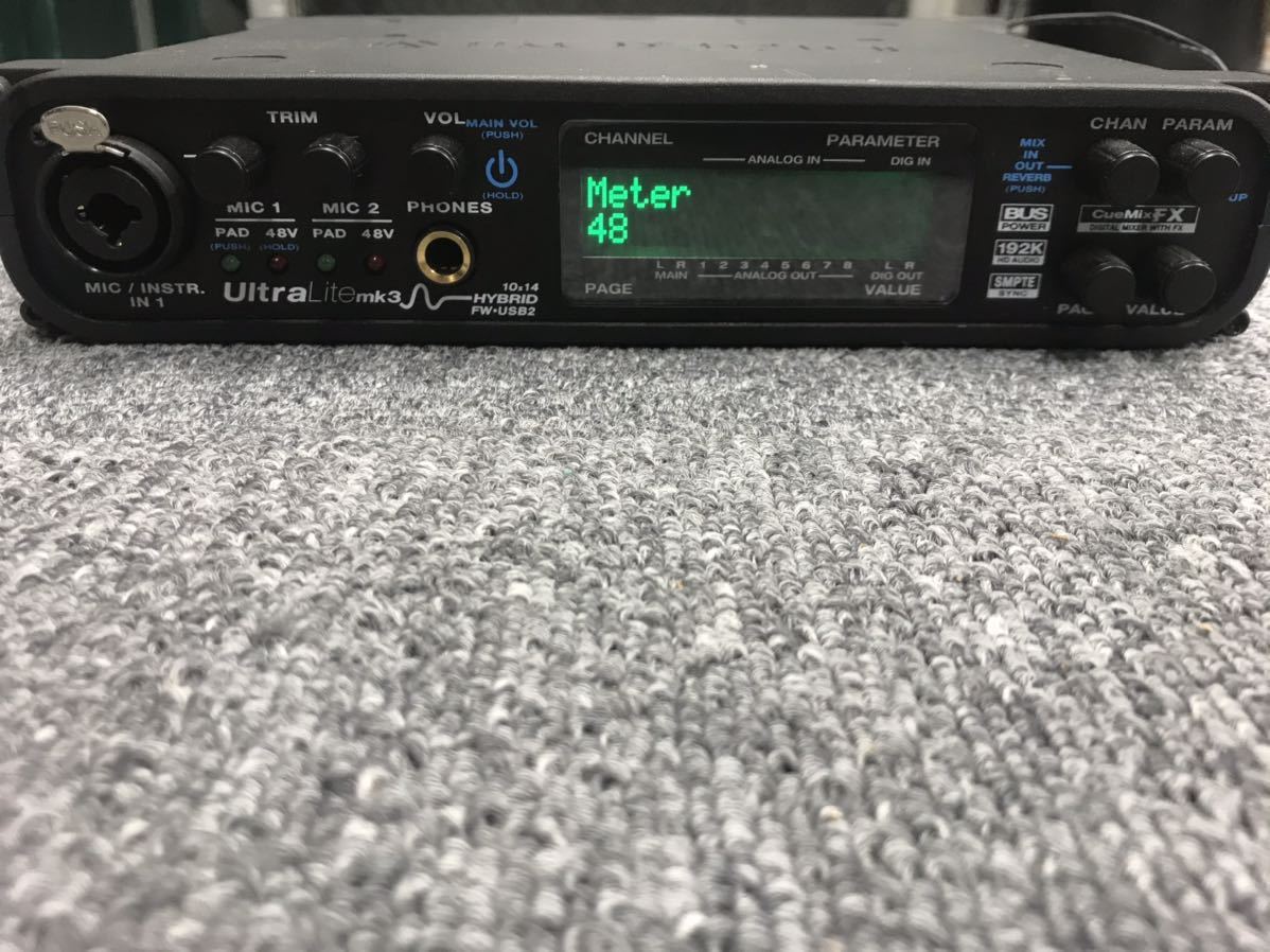 MOTU UltraLite mk3 Hybrid 動作品 中古 楽器、器材 オーディオ