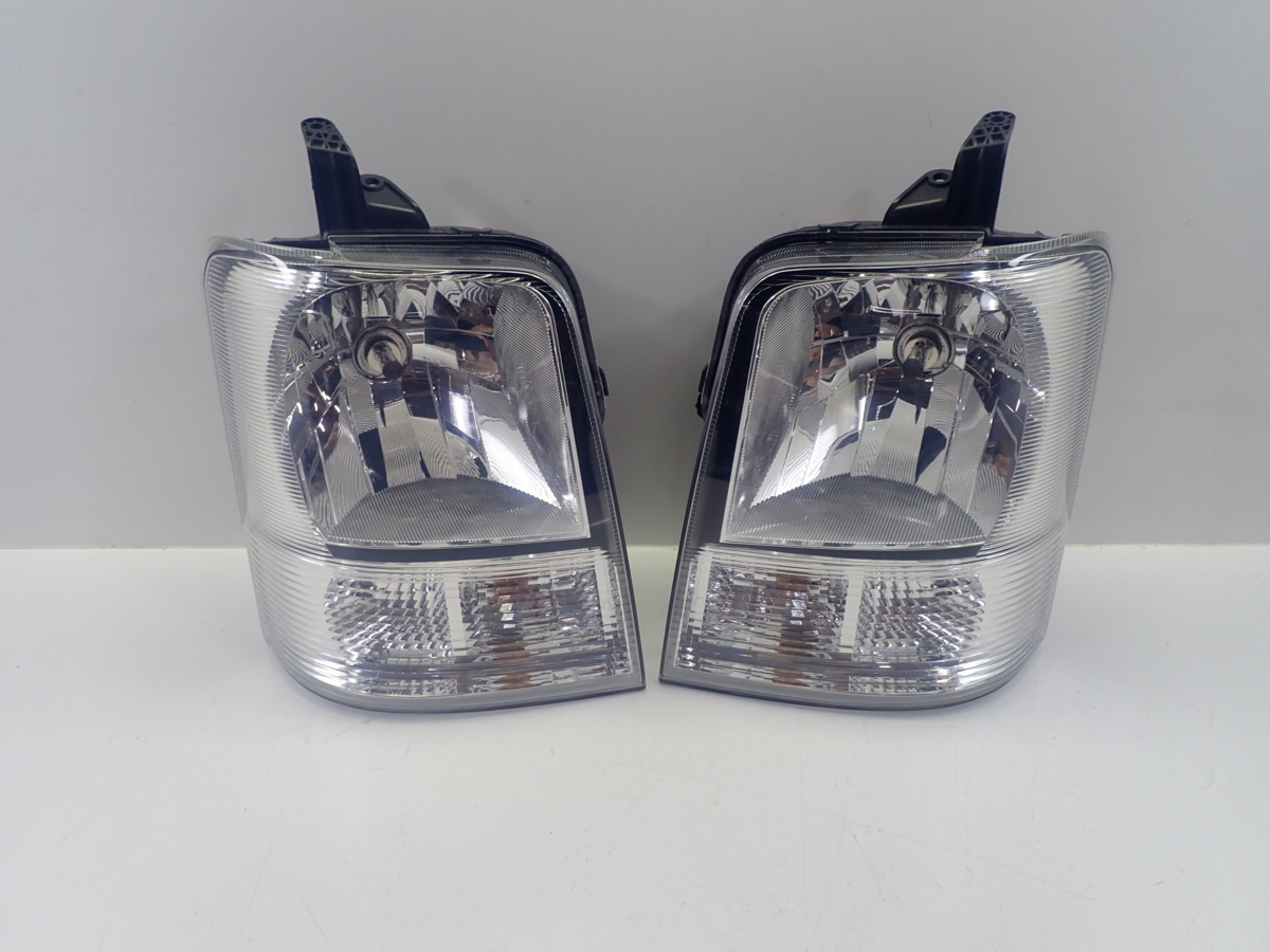 224861/224862/C344 美品 クリア塗装品 エブリー エブリィ DA64V ヘッドライト 左右 LE04H6129 LE04G6129 ハロゲン レべ付