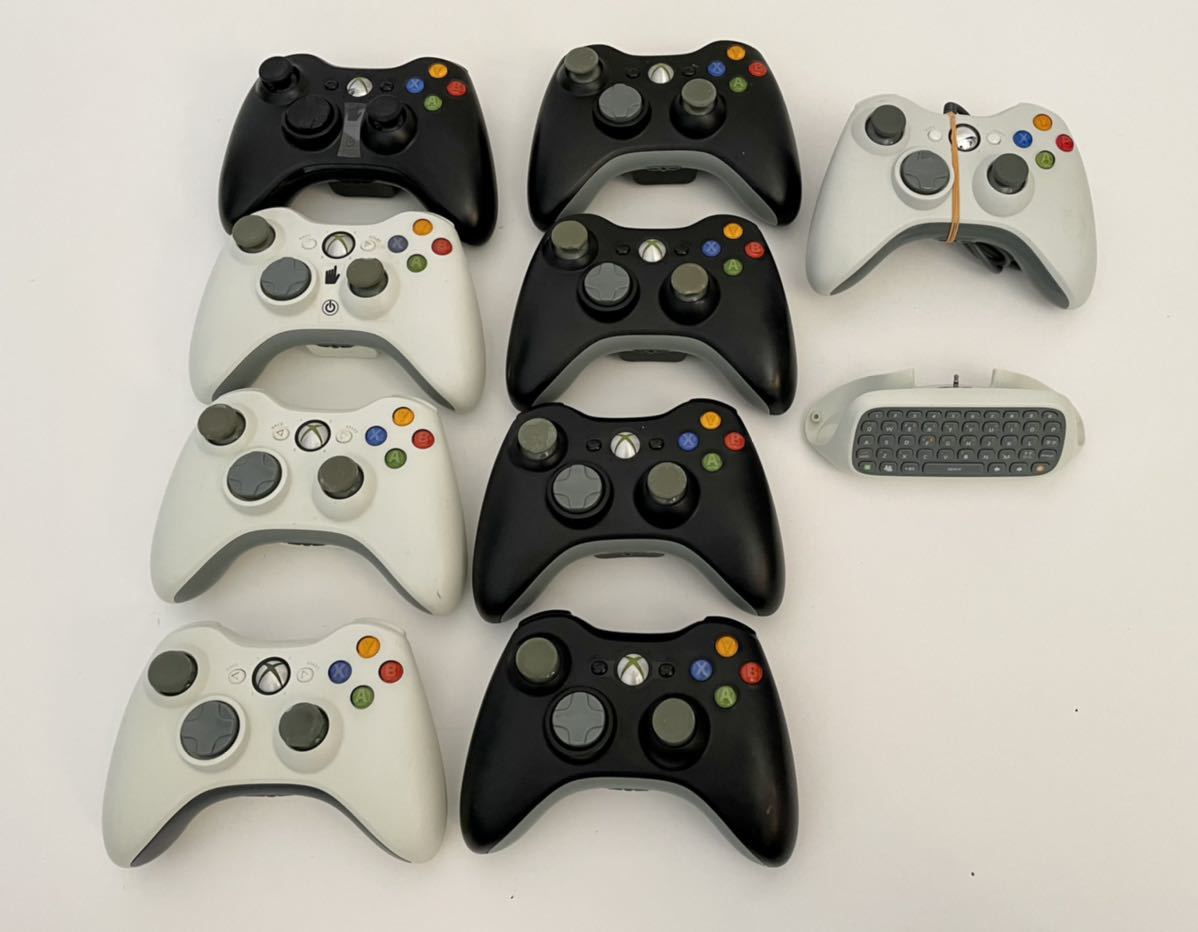 XBOX 360 コントローラー　ジャンク　９個　チャットパッド １個 ワイヤレスコントローラー