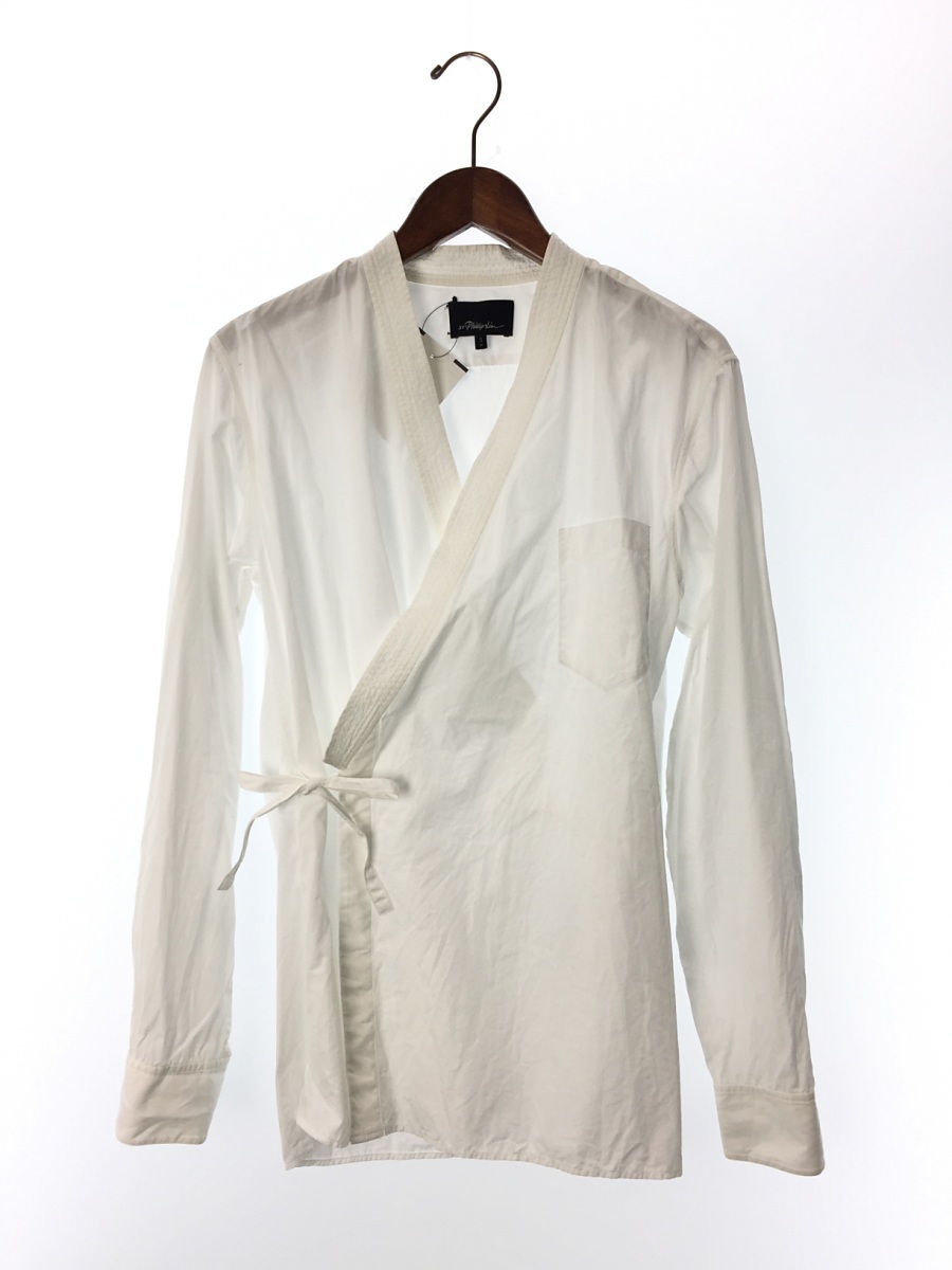 3.1 Phillip Lim◆JUDO SHIRT JACKET/柔道着風シャツ/長袖シャツ/S/コットン/WHT