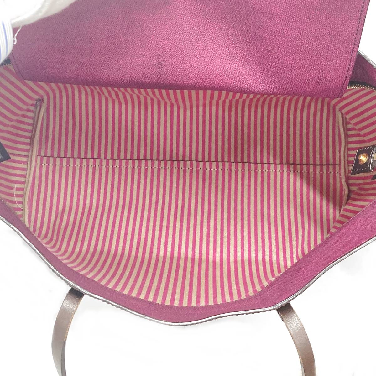 フェンディ FENDI PVC ズッカ ズッカ柄 トートバッグ レザー