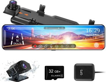 前後カメラ ミラー型 ドライブレコーダー 2.5K 12インチ Changer