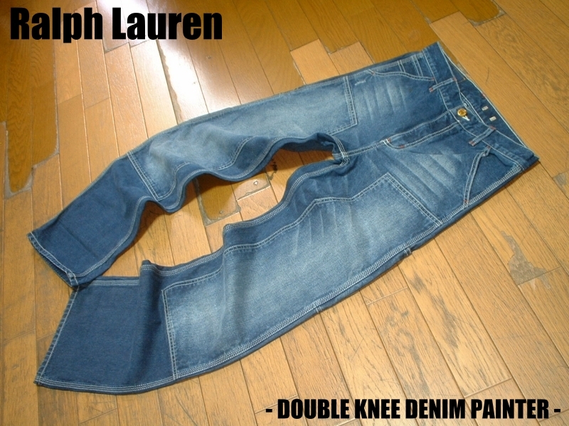 希少Ralph Lauren POLO JEANS CO.ダブルニーデニムペインターパンツ美 