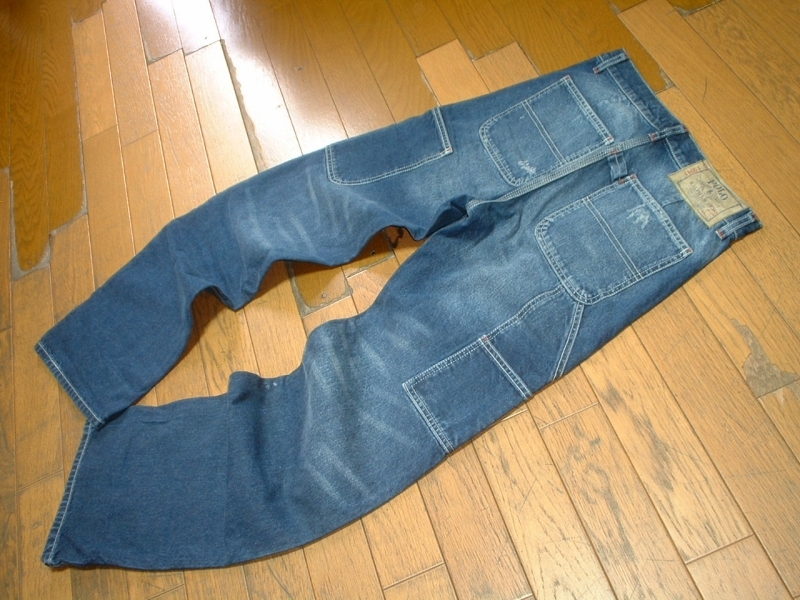 希少Ralph Lauren POLO JEANS CO.ダブルニーデニムペインターパンツ美 
