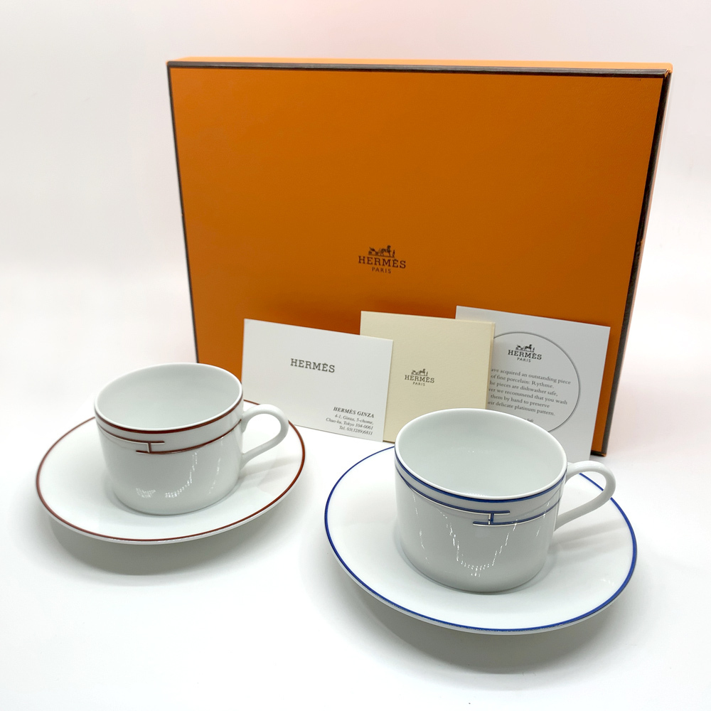 エルメス HERMES リズム rhythm ティーカップ&ソーサー C&S エルメス HERMES リズム rhythm ティーカップ&ソーサー C&S
