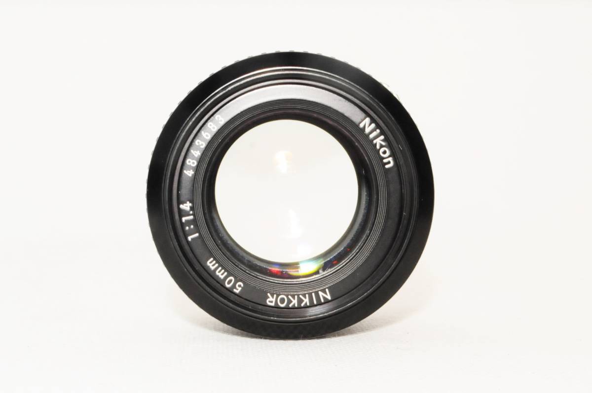 美品】 Nikon ニコン Ai NIKKOR 50mm F1.4 外観は光沢があり、光学も