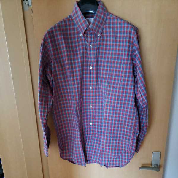 70s USA製 6ボタン Brooks Brothers 長袖シャツ チェック ヴィンテージ】レア 6ボタン OLD BROOKS BROTHERS ブルックス