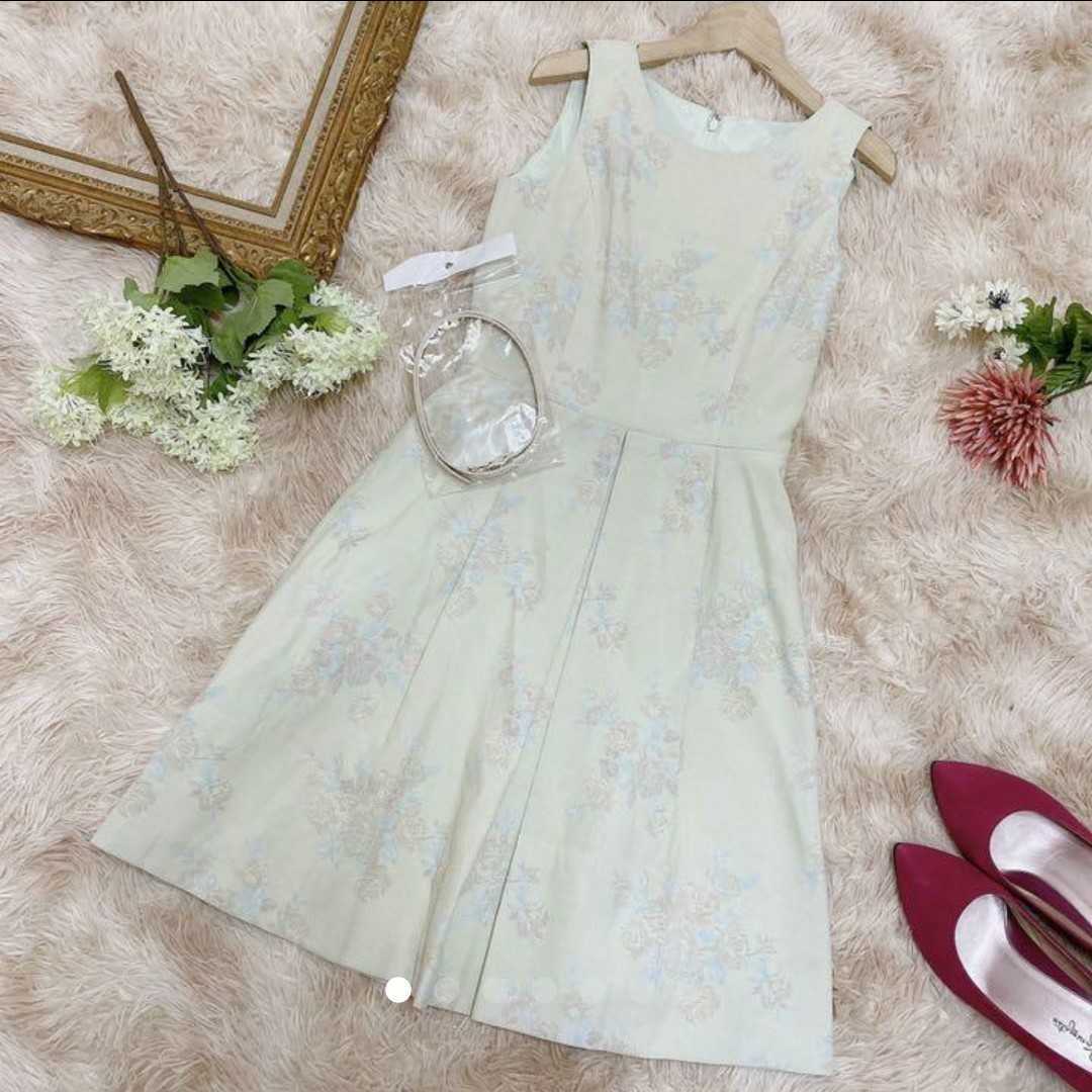 Laisse Pass レッセパッセ ワンピース Xsサイズ グリーン 花柄 ひざ丈 可愛い ベルト付き ノースリーブ タグ付き パレス店774 ワンピース 売買されたオークション情報 Yahooの商品情報をアーカイブ公開 オークファン Aucfan Com