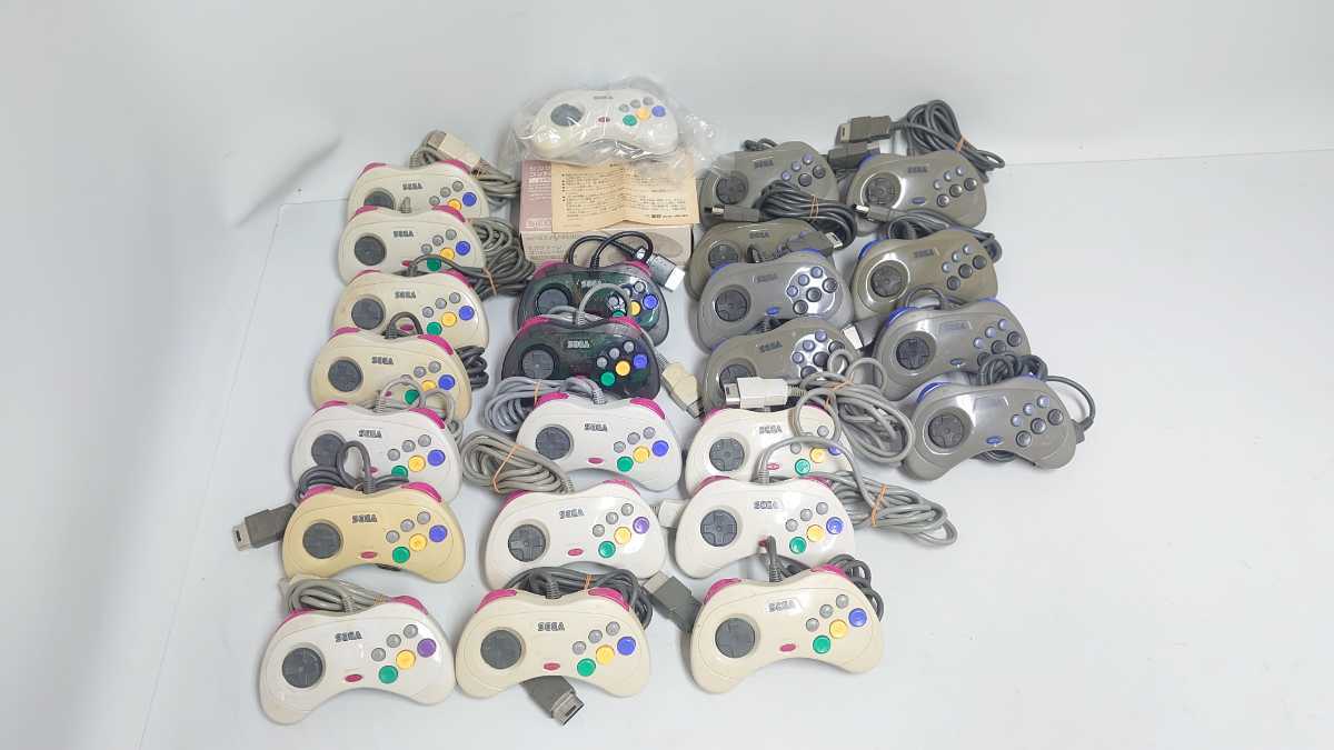 ■大量まとめ 24点 SEGA セガサターン SS HSS-0101 コントローラー ホワイト スケルトン 純正品■